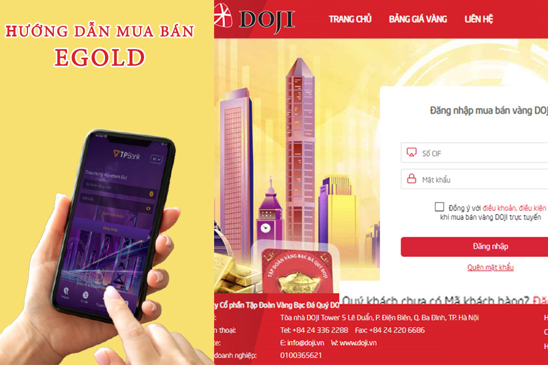 hướng dẫn mua egold doji tpbank