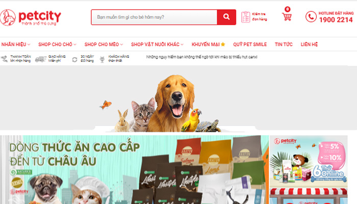 Cửa hàng thú Pet City Hà Nội