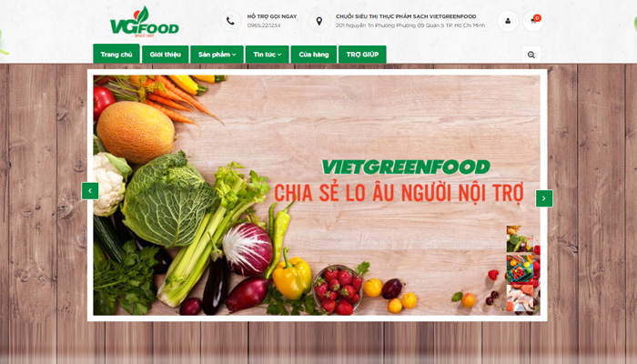 cửa hàng organic VGFood