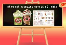 Bảng giá Highland Coffe mới nhất