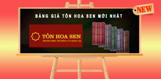 Bảng giá tôn Hoa Sen mới nhất hiện nay