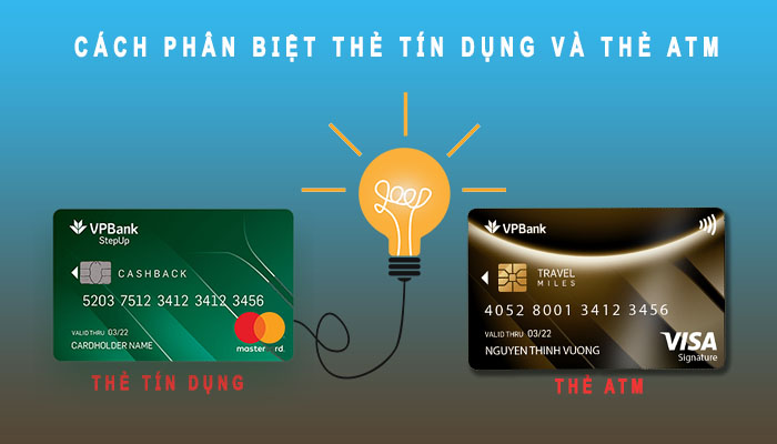 Cách phân biệt thẻ ATM và thẻ tín dụng