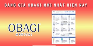 Bảng giá Obagi mới nhất hiện nay