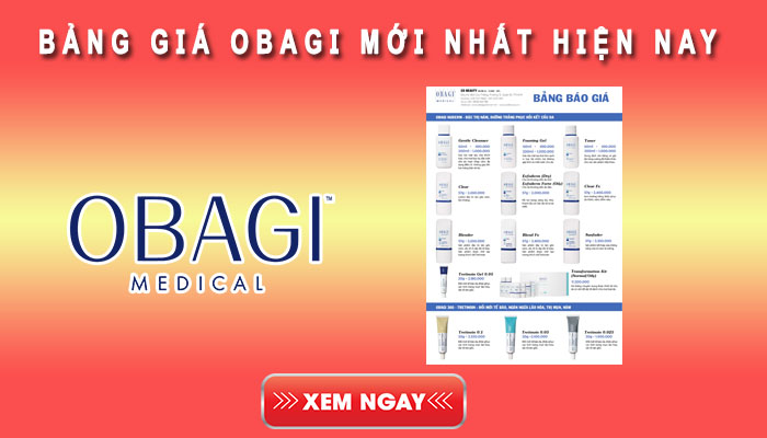 Bảng giá Obagi mới nhất hiện nay