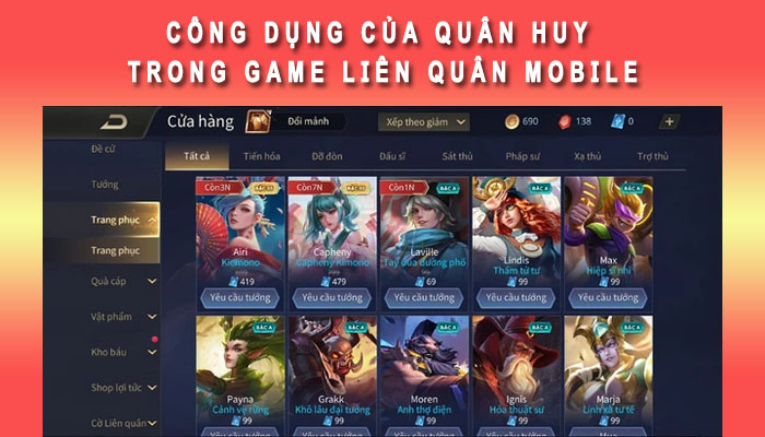Công dụng của quân huy