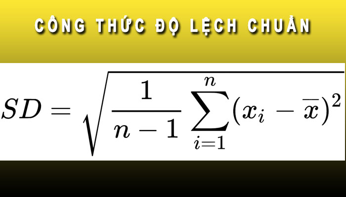 Công thức độ lệch chuẩn
