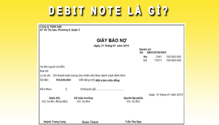Debit Note là gì?