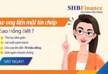 Vay tín chấp shb finance