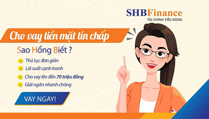 Vay tín chấp shb finance