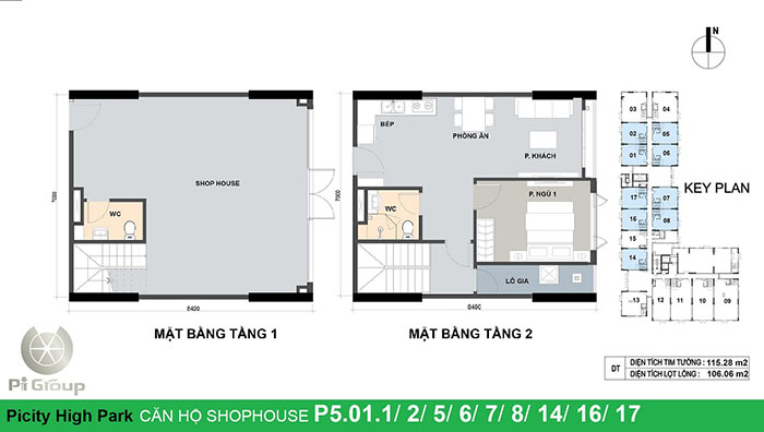 mặt bằng căn hộ shophouse park 5 picity