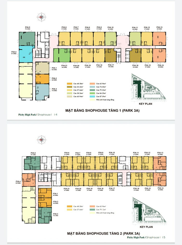 mặt bằng Shophouse park 3a