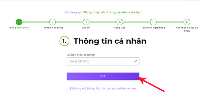 Đăng ký số điện thoại vay Moneyveo