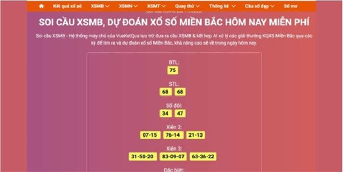 tra cứu qua website vuaketqua
