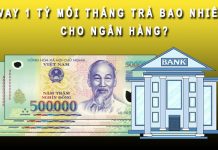 vay 1 tỷ mỗi tháng trả bao nhiêu