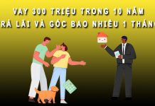 vay 300 triệu trong 10 năm