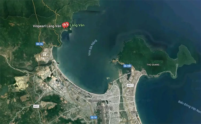 vị trí giao thông vinpearl làng vân liên chiểu