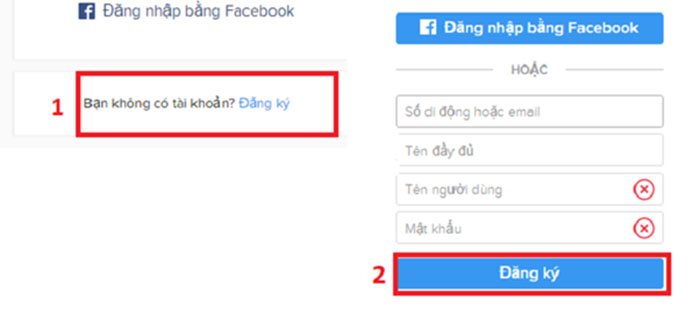 đăng ký tài khoản instagram trên máy tính