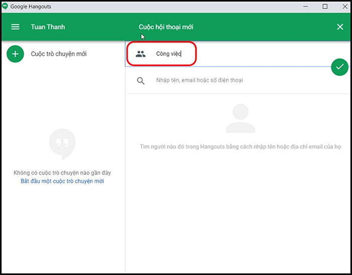Cách tạo nhóm trên Hangouts