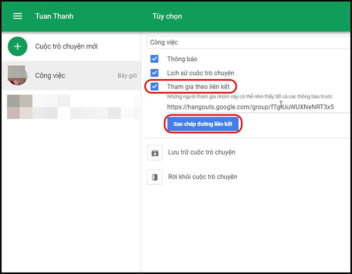 Cách tạo nhóm trên Hangouts