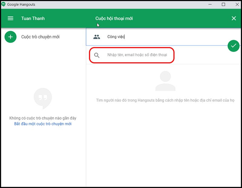 Cách tạo nhóm trên Hangouts