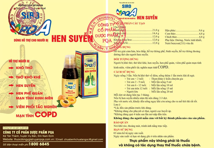 trị hen suyễn pqa