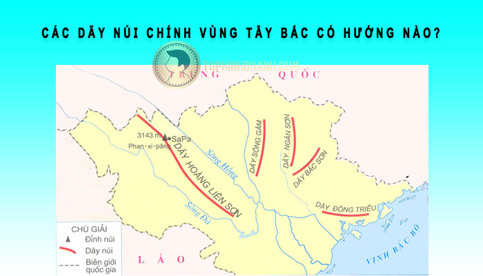 các dãy núi chính vùng tây bắc có hướng nào