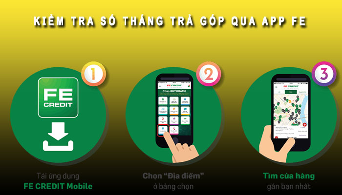 kiểm tra số tháng trả góp qua FE Credit