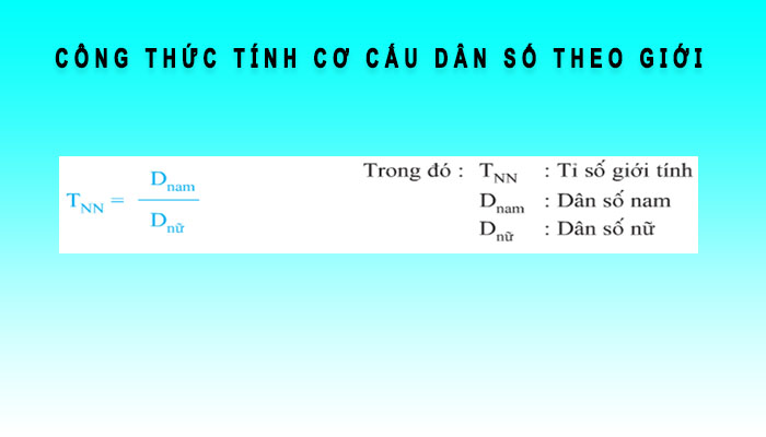 công thức tính cơ cấu dân số theo giới