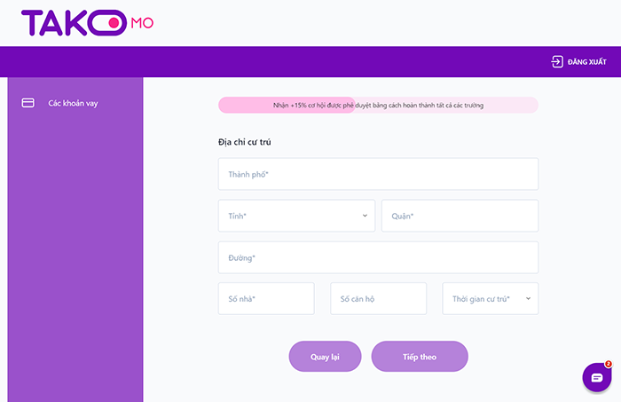 Takomo – Dịch vụ vay tiền cấp tốc online CMND uy tín