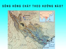 sông hồng chảy theo hướng nào