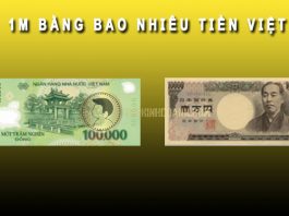 1M là bao nhiêu tiền Việt Nam? 1M là bao nhiêu tiền Việt Nam