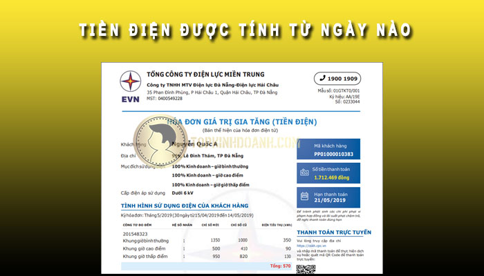 Tiền điện được tính từ ngày nào