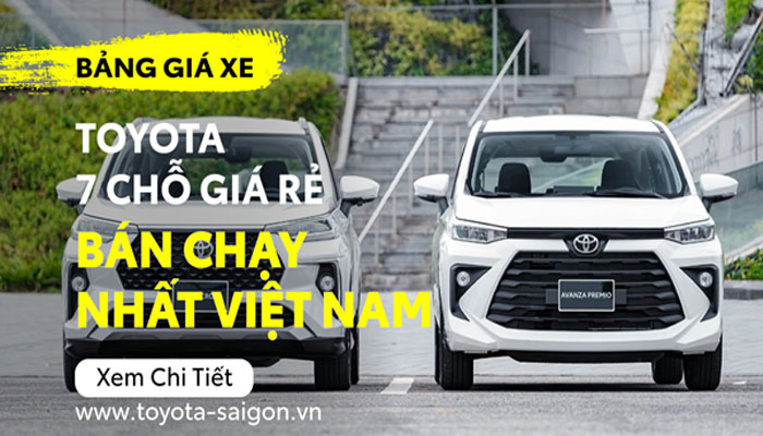 BẢNG GIÁ XE TOYOTA 7 CHỖ