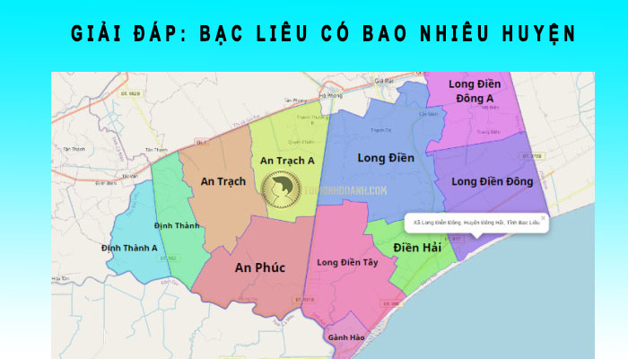 Bạc Liêu có bao nhiêu huyện