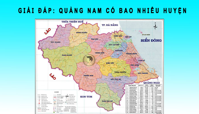 Quảng Nam có bao nhiêu huyện
