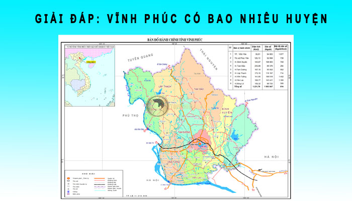Vĩnh Phúc có bao nhiêu huyện