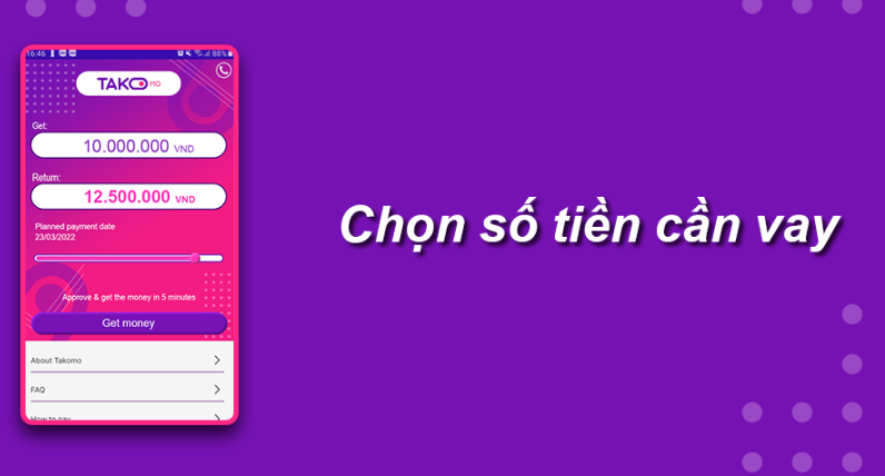 Takomo - Ứng dụng cho vay online không thẩm định
